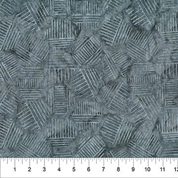 Dark Gray Hexies 44" batik by Banyan Batiks,  81700-94