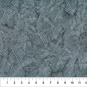 Dark Gray Hexies 44" batik by Banyan Batiks,  81700-94