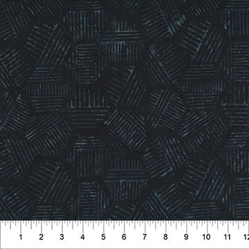 Onyx Hexies 44" batik by Banyan Batiks, 81700-99