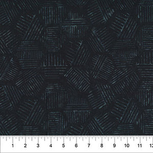 Onyx Hexies 44" batik by Banyan Batiks, 81700-99