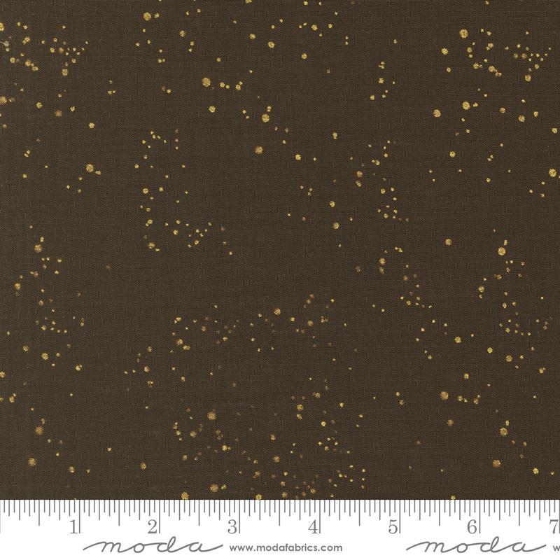 Old World Yuletide Espresso 44" fabric metallic by Moda, 45628 16M