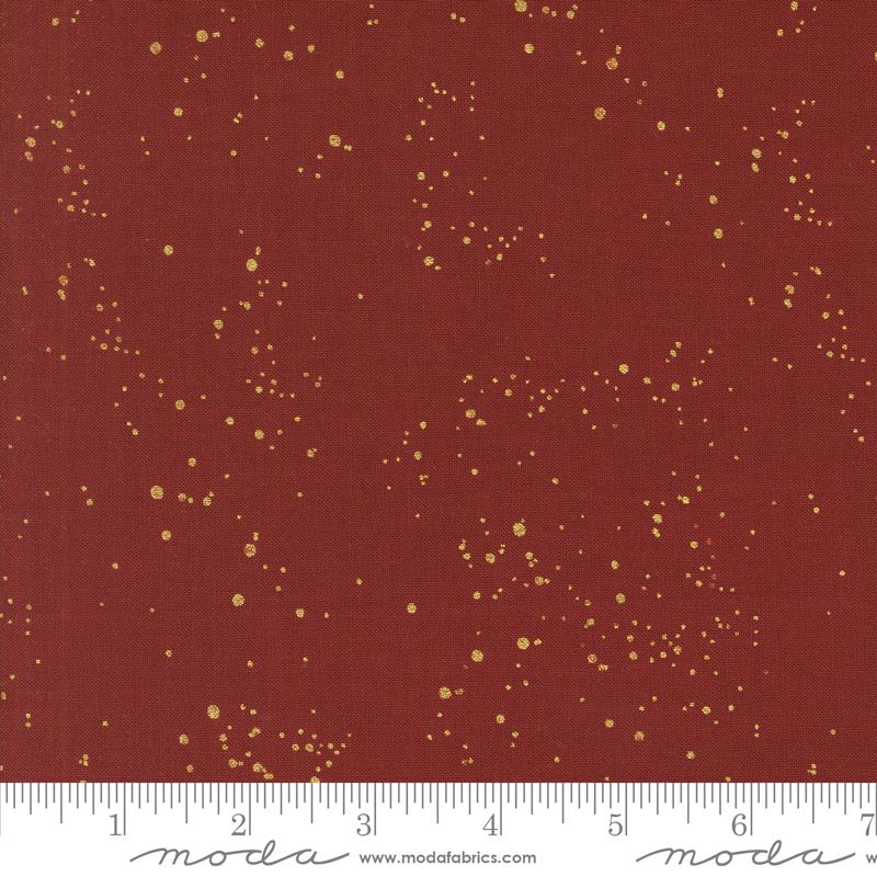 Old World Yuletide Crimson 44" fabric metallic by Moda, 45628 17M