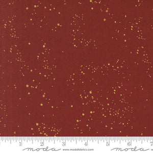 Old World Yuletide Crimson 44" fabric metallic by Moda, 45628 17M