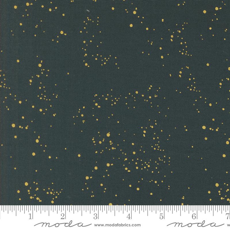 Old World Yuletide Midnight 44" fabric metallic by Moda, 45628 26M