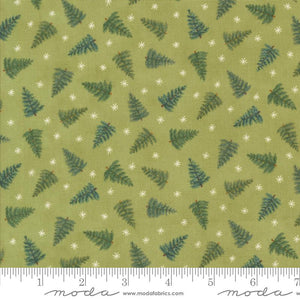 Winter Friends Green Trees 44" fabric by Moda, 56136 14