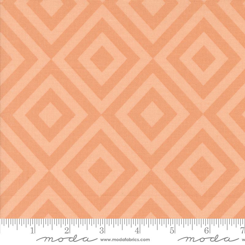 Moda 44" fabric 38147 21 Peach Rainier, Glacier Peaks Geometric