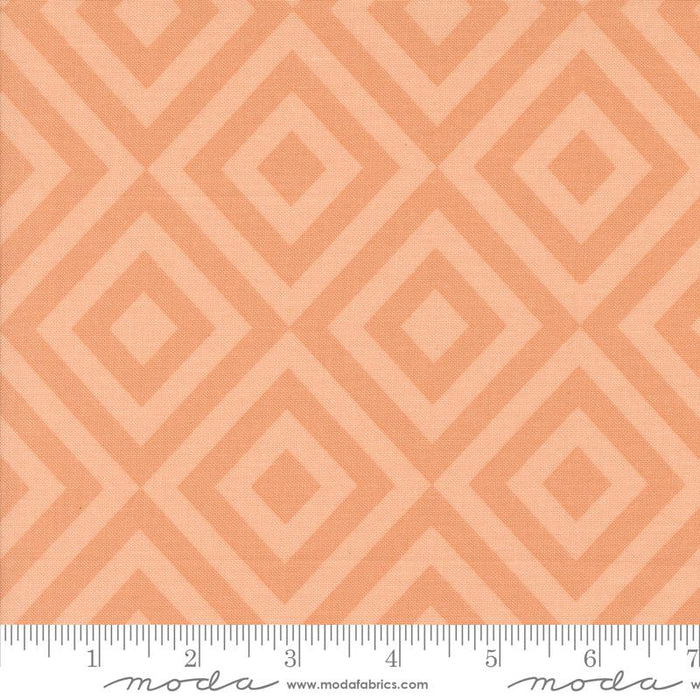 Moda 44" fabric 38147 21 Peach Rainier, Glacier Peaks Geometric