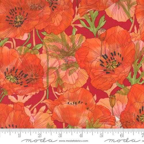 Superbloom Geranium 44" fabric by Moda, 48781 23, Robin Pickens