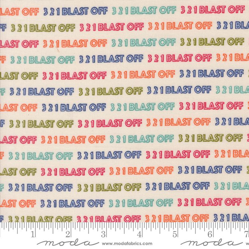 321 Blast Off Spacesuit Words 44" fabric by Moda, 20952 11