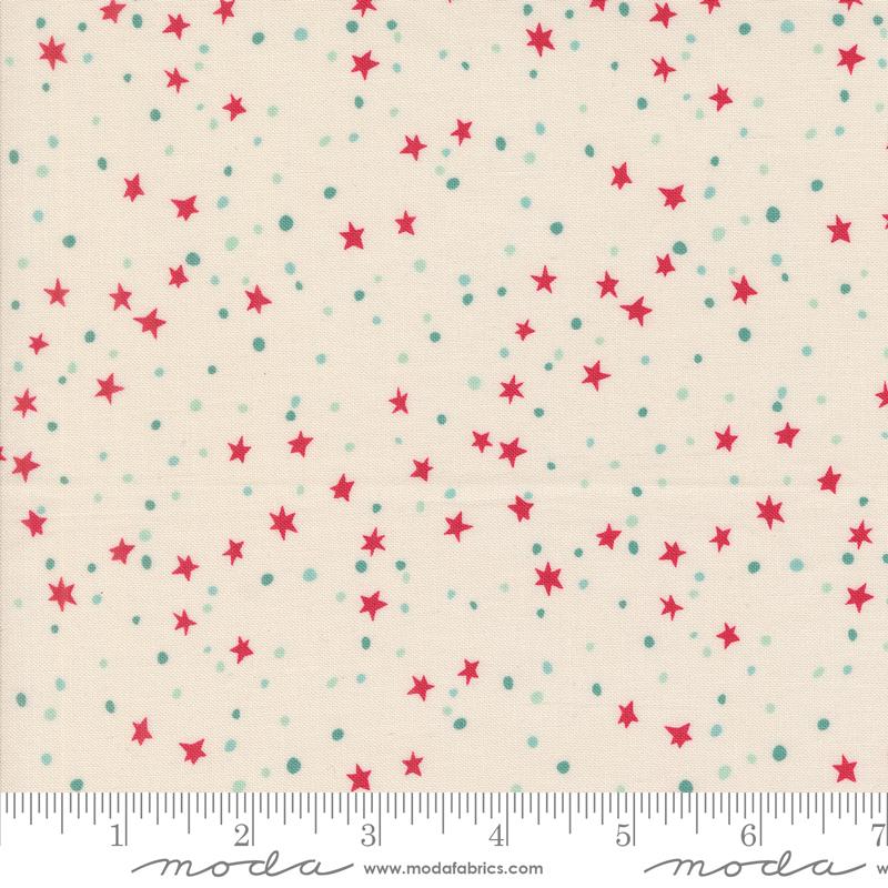 Cream Stars 44" fabric by Moda, 20955 11, 321 Blast Off Spacesuit