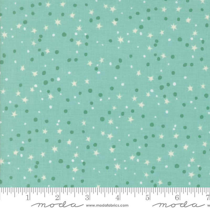 Aqua Nebula Stars 44" fabric by Moda, 20955 17,  321 Blast Off