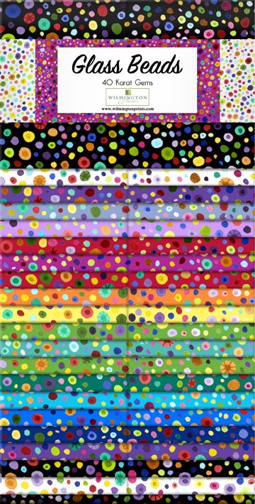 Glass Beads 2.5" strips Karat Gems by Wilmington, 842-78-842