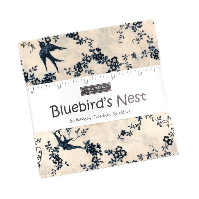 Bluebirds Nest Charm Pack (5" squares) by Moda, 9800PP