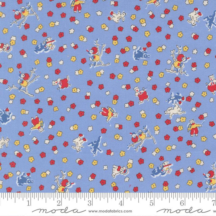 30s Playtime 2025 Sky Blue 44" fabric by Moda, 23373 17