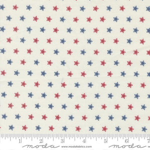 Red and Blue Stars on Cloud 108" fabric by Moda, 108036 11, American Gather III