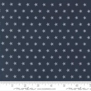 White stars on Navy Blue,  Moda 108" fabric 108036 16, American Gather III