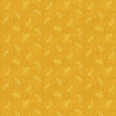 Golden Yellow Sprig Toss 44" fabric by Wilmington,  1803-98712-555, Rainbow Sampler