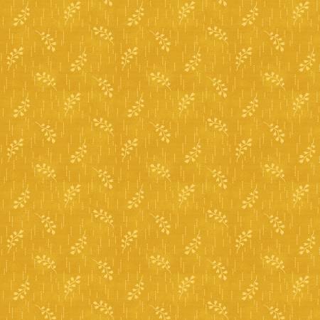 Golden Yellow Sprig Toss 44" fabric by Wilmington,  1803-98712-555, Rainbow Sampler