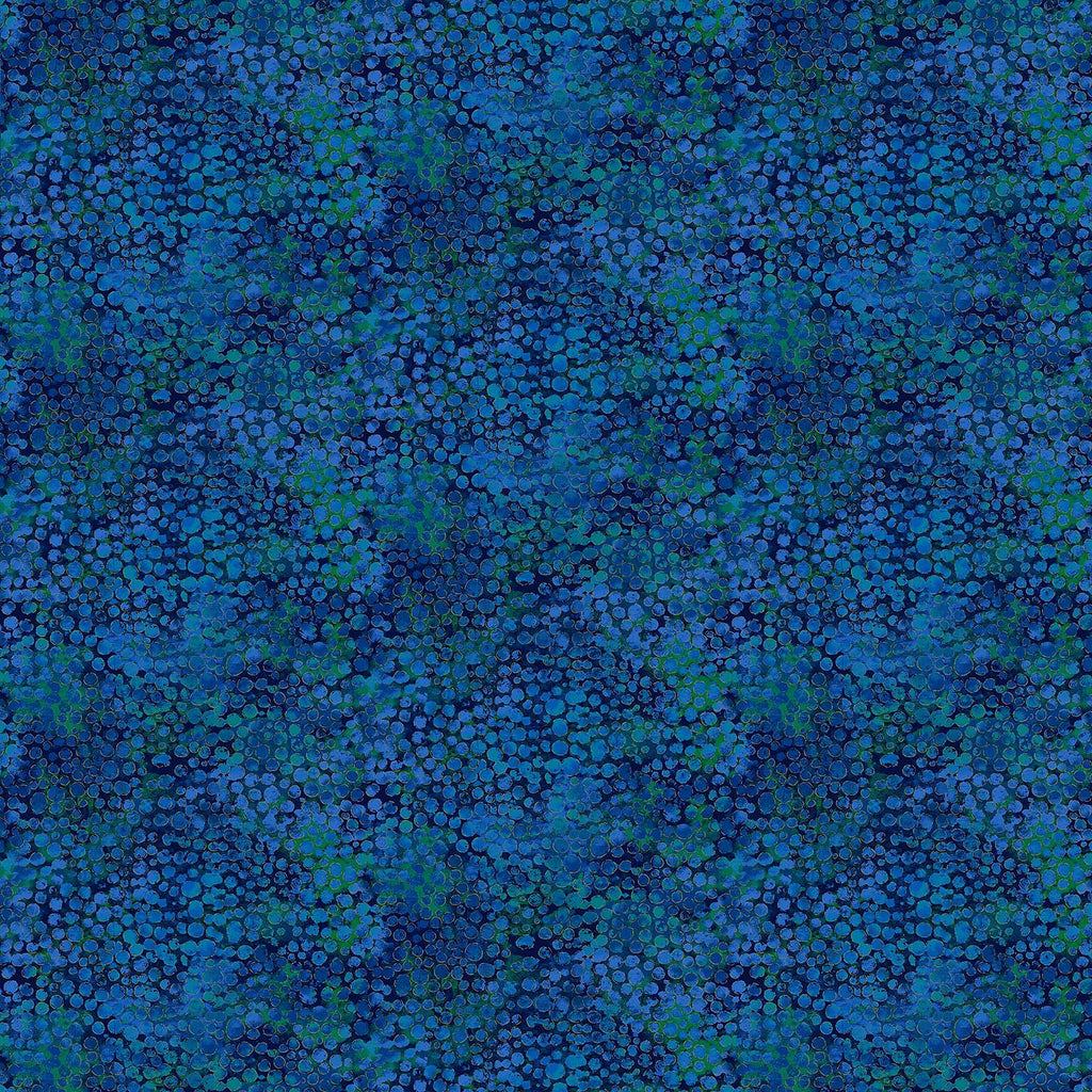Deep Blue Sea 44" fabric, metallic, by Northcott, 24048M-48, Shimmer Wild Thing Luminsoity