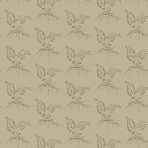 Umber Fiddleheads 44" fabric by Andover, A-609-N, Cocoa Pink