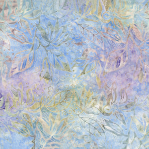 Pastel Aquatic Floral 106" batik by Timeless Treasures, Xtonga BX4123 - pastel