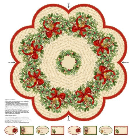 Old Time Christmas Tree Skirt Panel by Northcott,  DP24146-24