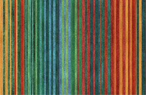 Teal / Multi color stripe 44" fabric by Northcott, DP24381-68, Sun Valley 2