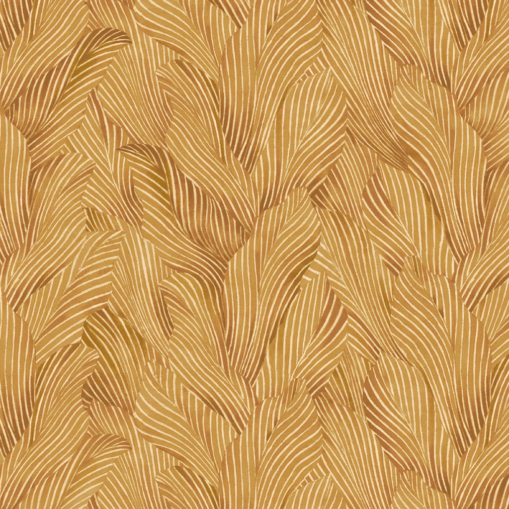 Earth Tone Tonal Leaves 108" fabric by P&B Textiles, 05785-AU
