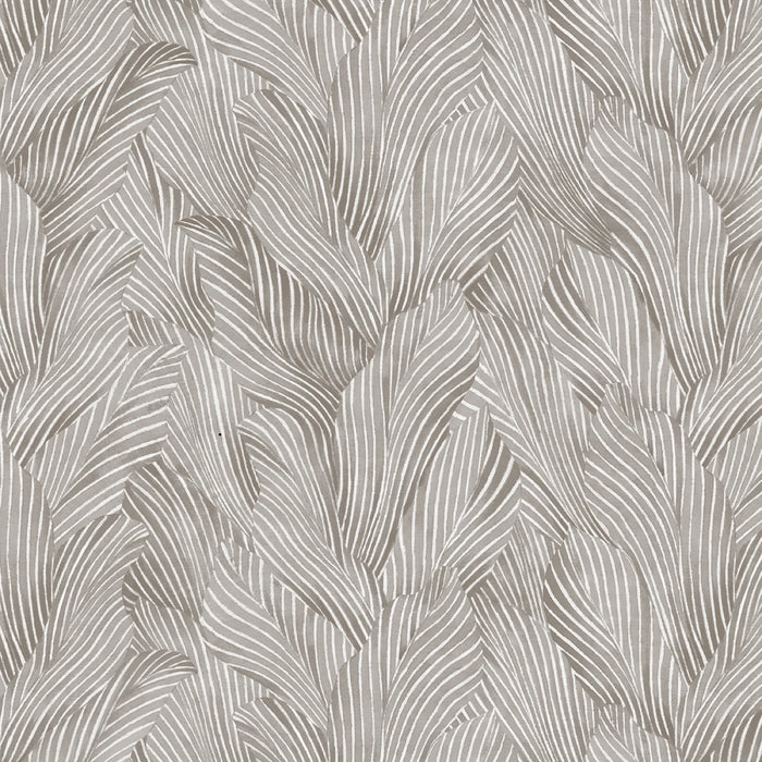 Gray Tonal Leaves 108" fabric by P&B Textiles, 05785-S