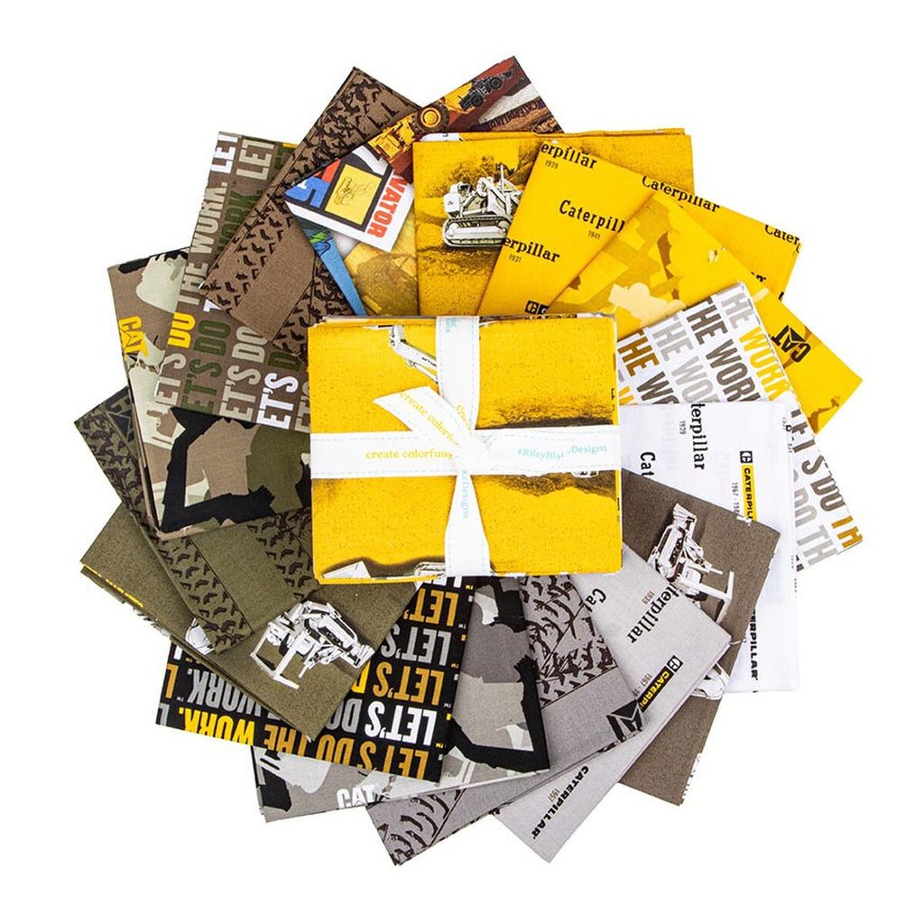 Caterpillar 100 Years Fat Quarter Bundle by Riley Blake, FQ-16720-16, 16 pcs