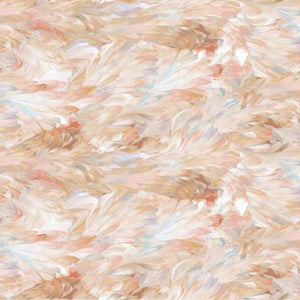 Light Pink Feathers 108" fabric by P&B Textiles, FWID 5113-LP, Fluidity