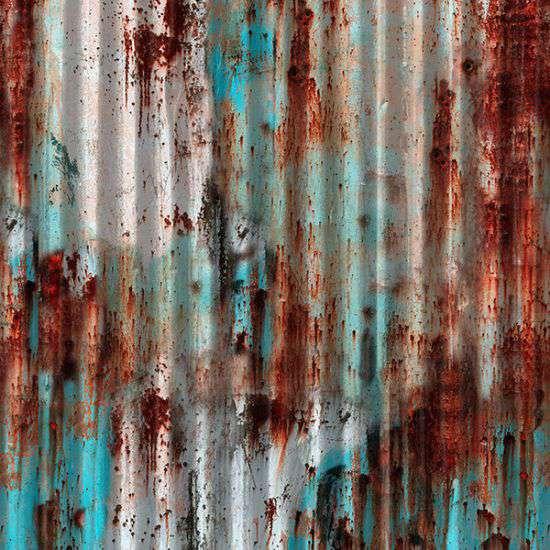 Rust Corrugated Textured Metal 44" fabric by Hoffman, U5021-39, Stay til Winter