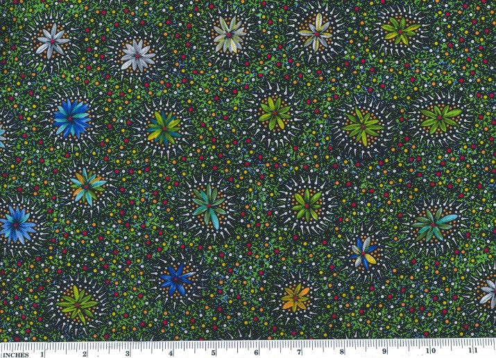 Kangaroo in the Forest Multi, aboriginal 44" fabric by M&S Textiles, KIFM