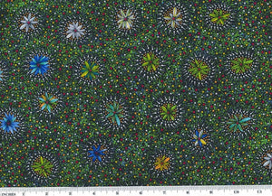 Kangaroo in the Forest Multi, aboriginal 44" fabric by M&S Textiles, KIFM
