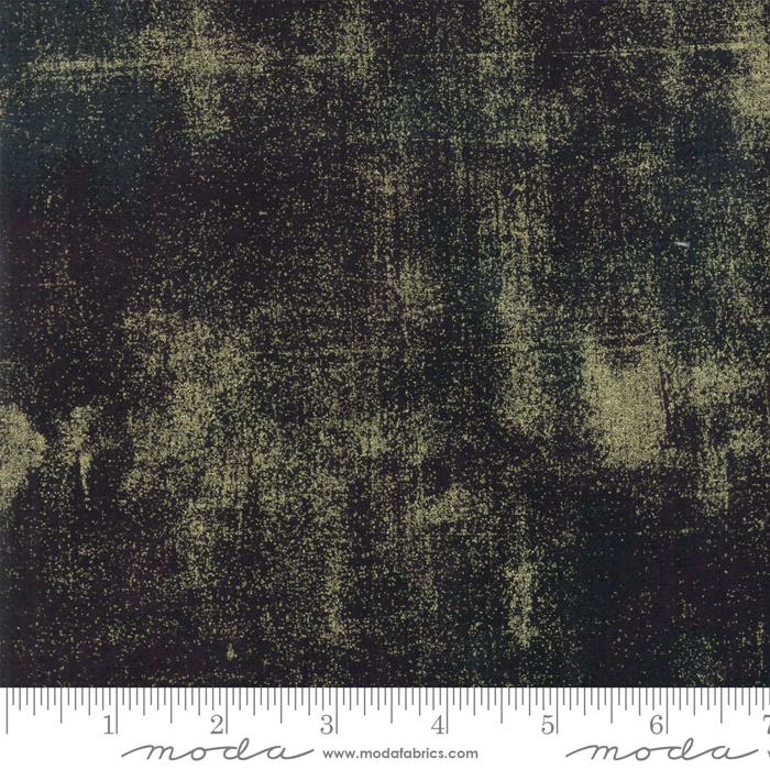 Onyx Metallic Grunge 44" fabric by Moda, 30150 99M