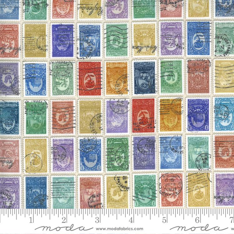 Flea Market Fresh Stamps 44" fabric by Moda,  7374 11