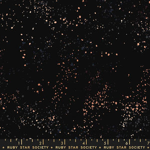 Black Speckled 108" fabric by Moda, RS5055 61M, metallic, Ruby Star Society