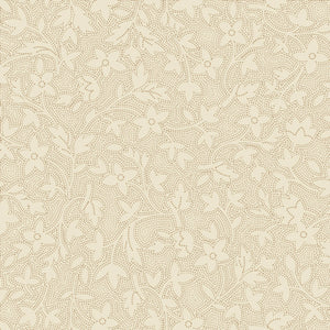 Cream Dotted Floral 108" fabric by Marcus, QB101691D