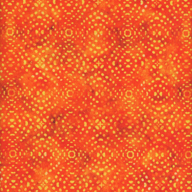 Bedazzled Orange Dotty Petas 44" fabric, Dan Morris, 31128-O