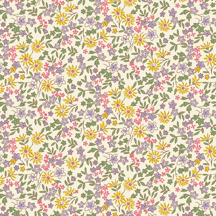 Aunt Gracie Calico Flowers 108" fabric by Marcus,  R360884D-mlti