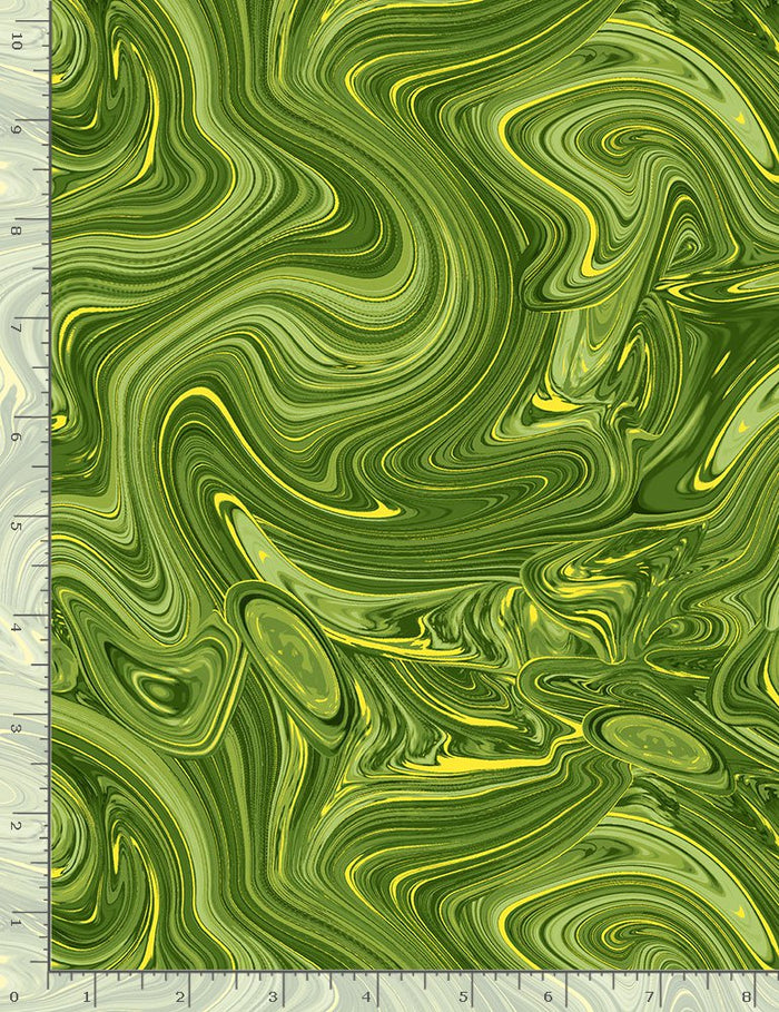 Gilded Rose Green Metallic Swirl 44" fabric by Timeless Treasures, Swirl-CM1257