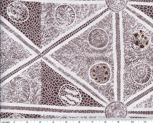 Sweet Potato Burgundy, aboriginal 44" fabric by M&S Textiles, SWPBU