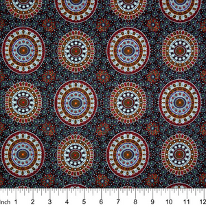 Alura Seed Dream Red 44" fabric by M&S Textiles