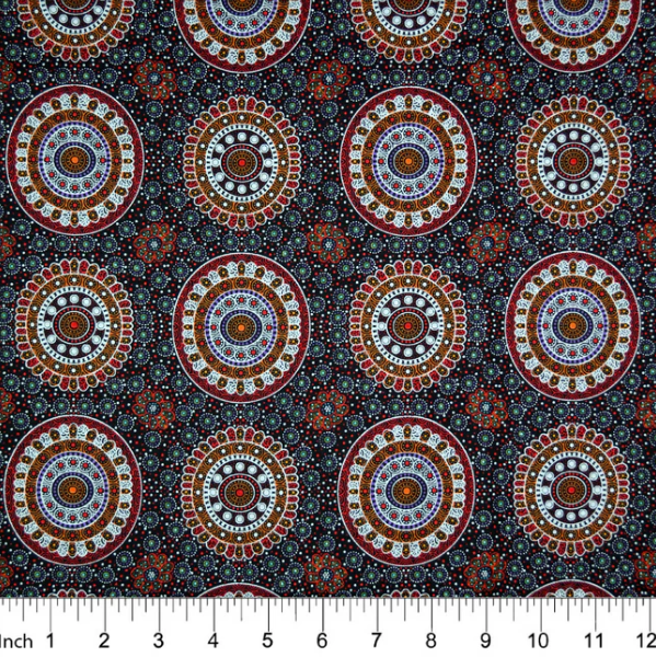 Alura Seed Dream Red 44" fabric by M&S Textiles