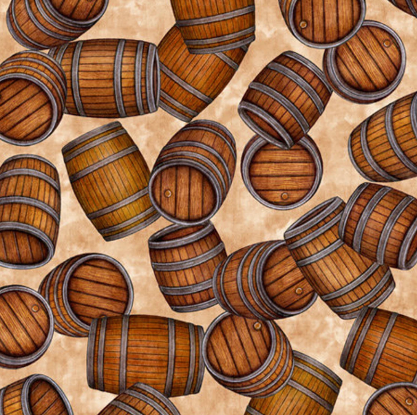 Barrels 44" fabric by Quilting Treasures, 28423-A
