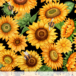 Allover Sunflowers 44" fabric by Quilting Treasures, 27844-J