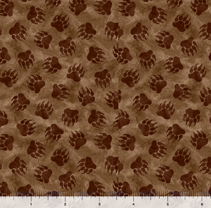 Brown Bear Paws 44" fabric by Quilting Treasures, 29107-A
