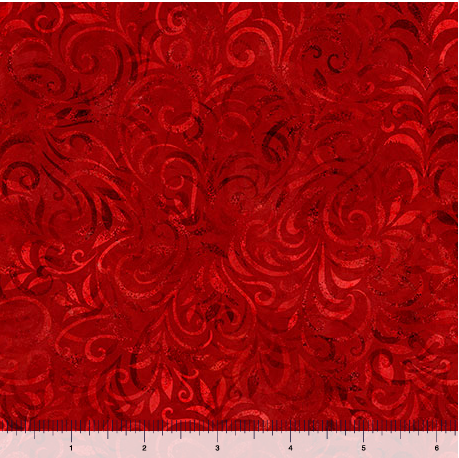 Red Blooming Vine 108" fabric by Quilting Treasures, 31095-R, Coloressence