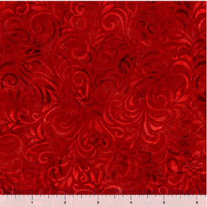 Red Blooming Vine 108" fabric by Quilting Treasures, 31095-R, Coloressence