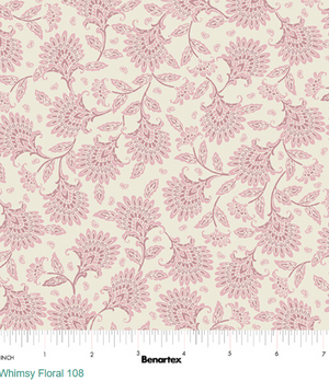 Rose Whimsy Floral 108" fabric by Benartex, 16388W-22